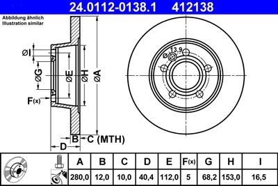 Brake Disc ATE 24.0112-0138.1