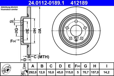 Brake Disc ATE 24.0112-0189.1
