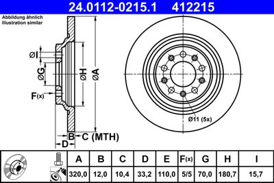 Brake Disc ATE 24.0112-0215.1