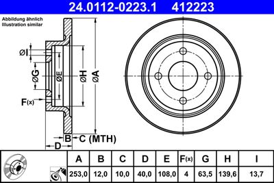 Brake Disc ATE 24.0112-0223.1