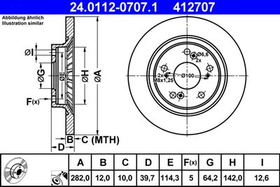 Brake Disc ATE 24.0112-0707.1