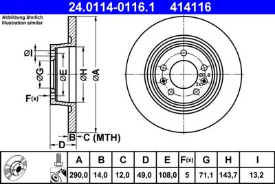 Brake Disc ATE 24.0114-0116.1