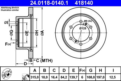 Brake Disc ATE 24.0118-0140.1