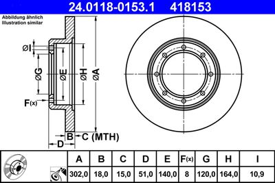 Brake Disc ATE 24.0118-0153.1