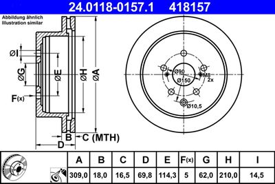 Brake Disc ATE 24.0118-0157.1