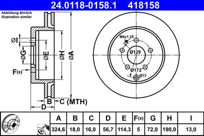 Brake Disc ATE 24.0118-0158.1