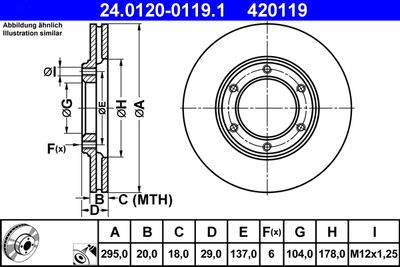 Brake Disc ATE 24.0120-0119.1