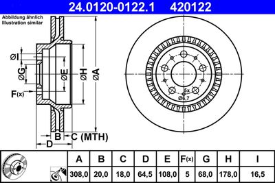 Brake Disc ATE 24.0120-0122.1