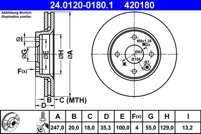 Brake Disc ATE 24.0120-0180.1