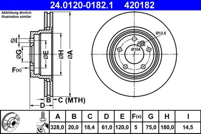 Brake Disc ATE 24.0120-0182.1