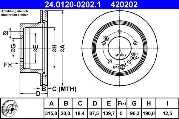 ATE 24.0120-0202.1 Brake Disc