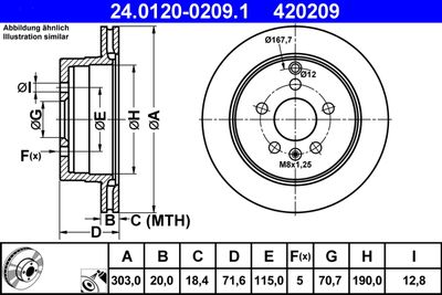 Brake Disc ATE 24.0120-0209.1