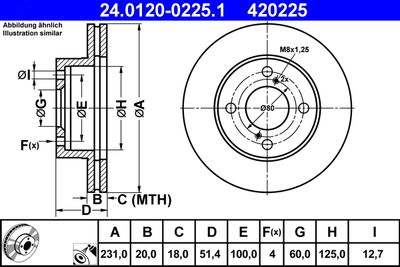 Brake Disc ATE 24.0120-0225.1
