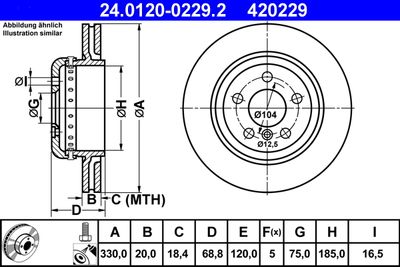 Brake Disc ATE 24.0120-0229.2