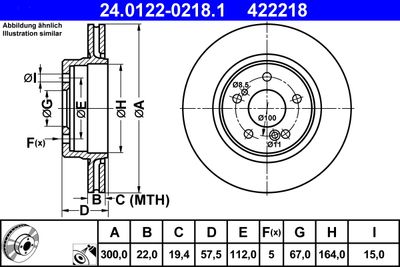 Brake Disc ATE 24.0122-0218.1