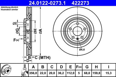 Brake Disc ATE 24.0122-0273.1