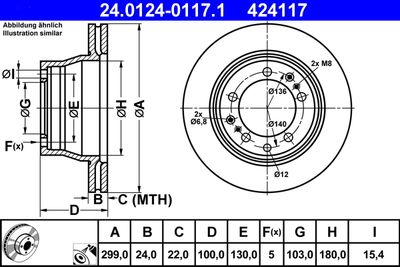 Brake Disc ATE 24.0124-0117.1