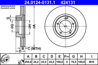 Brake Disc ATE 24.0124-0131.1