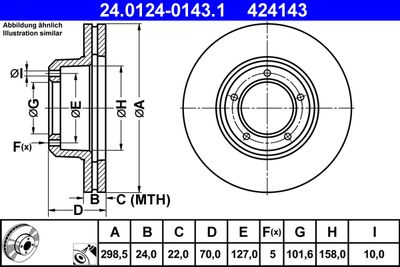 Brake Disc ATE 24.0124-0143.1
