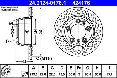 Brake Disc ATE 24.0124-0176.1