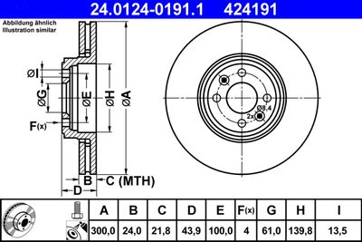 Brake Disc ATE 24.0124-0191.1