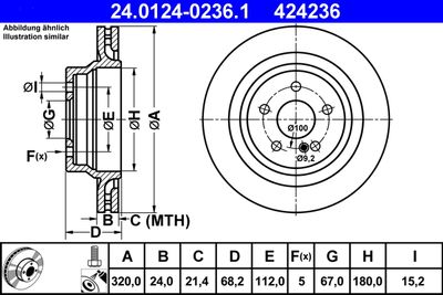 Brake Disc ATE 24.0124-0236.1