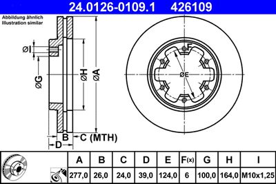 Brake Disc ATE 24.0126-0109.1