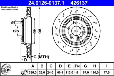Brake Disc ATE 24.0126-0137.1