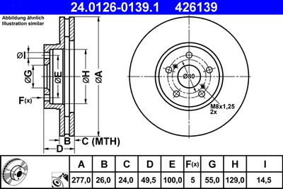 Brake Disc ATE 24.0126-0139.1
