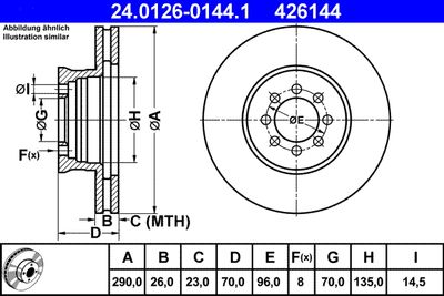 Brake Disc ATE 24.0126-0144.1