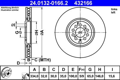 Brake Disc ATE 24.0132-0166.2