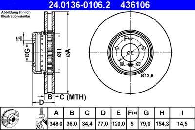 Brake Disc ATE 24.0136-0106.2