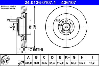 Brake Disc ATE 24.0136-0107.1