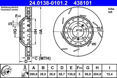 Brake Disc ATE 24.0138-0101.2