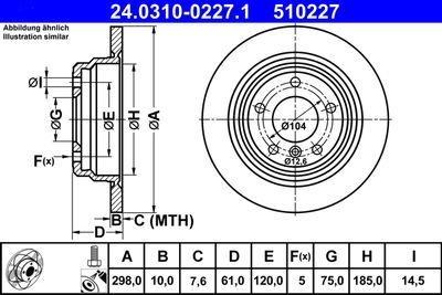 Brake Disc ATE 24.0310-0227.1