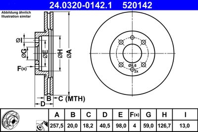 Brake Disc ATE 24.0320-0142.1