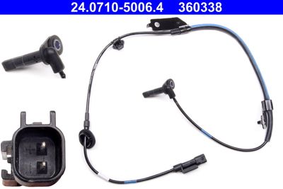 Sensor, wheel speed ATE 24.0710-5006.4