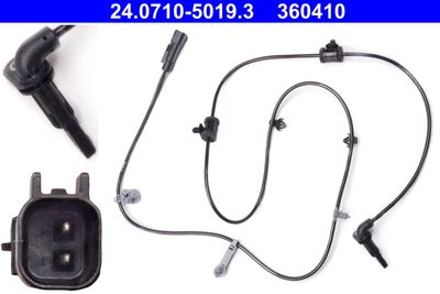 Sensor, wheel speed ATE 24.0710-5019.3