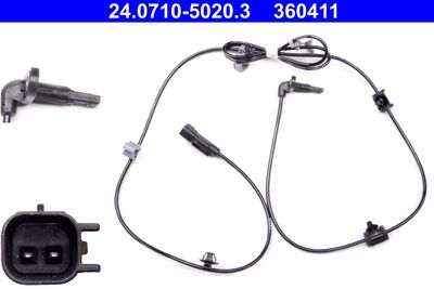 Sensor, wheel speed ATE 24.0710-5020.3