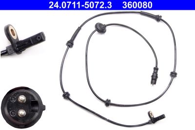 Sensor, wheel speed ATE 24.0711-5072.3