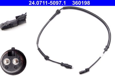 Sensor, wheel speed ATE 24.0711-5097.1