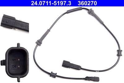 Sensor, wheel speed ATE 24.0711-5197.3
