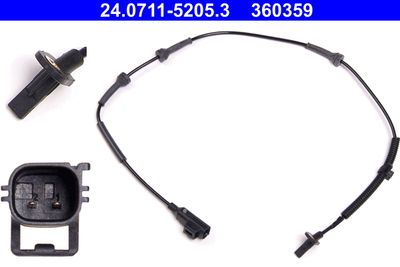 Sensor, wheel speed ATE 24.0711-5205.3