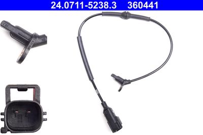 Sensor, wheel speed ATE 24.0711-5238.3