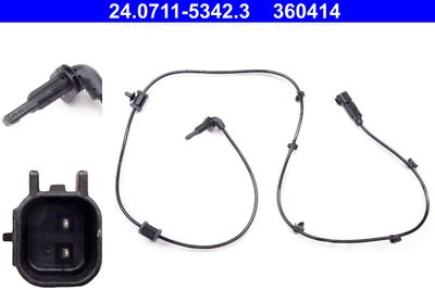 Sensor, wheel speed ATE 24.0711-5342.3