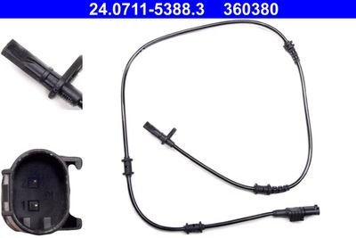 Sensor, wheel speed ATE 24.0711-5388.3