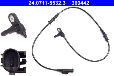 Sensor, wheel speed ATE 24.0711-5532.3