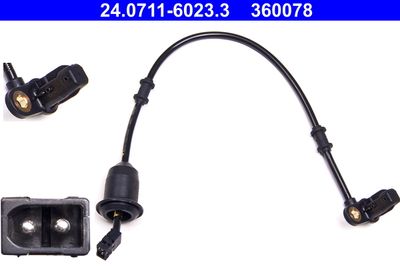 Sensor, wheel speed ATE 24.0711-6023.3