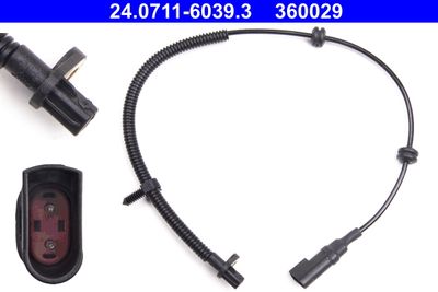 Sensor, wheel speed ATE 24.0711-6039.3