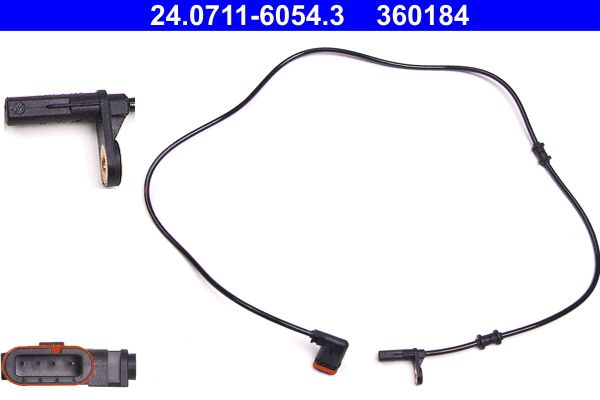 ATE 24.0711-6054.3 Sensor, wheel speed